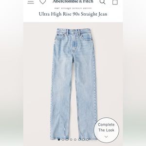 Abercrombie ultra high rise 90s straight jean